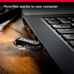 SanDisk Ultra Dual Drive Go 128GB SDDDC3-128G-G46 USB & Type-C Flash Bellek Siyah