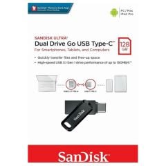 SanDisk Ultra Dual Drive Go 128GB SDDDC3-128G-G46 USB & Type-C Flash Bellek Siyah