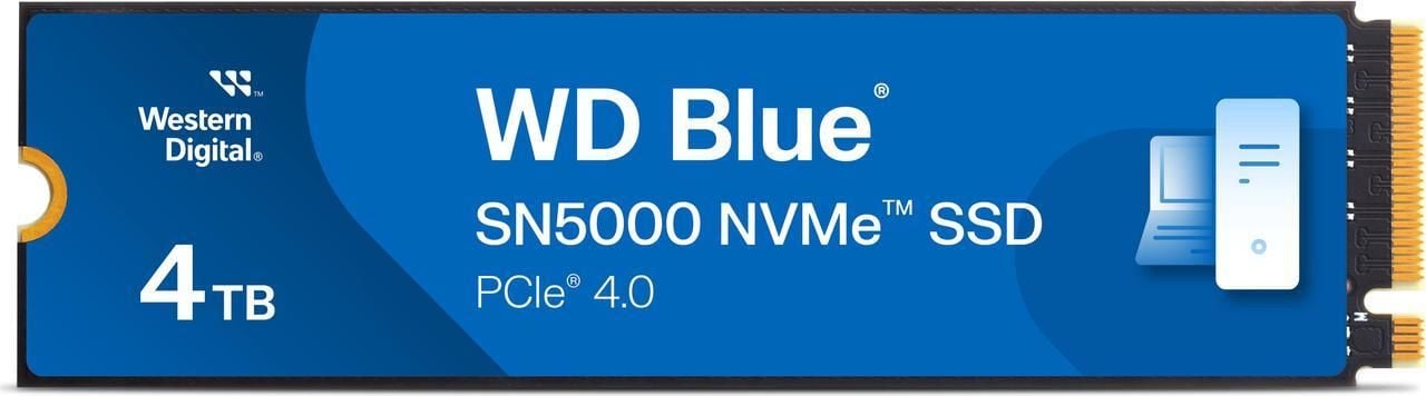 WD Blue SN5000 4TB WDS400T4B0E 5500/5000MB/s PCIe Gen4 x4 M.2 2280 NVMe SSD