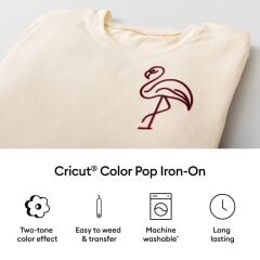Cricut 2011783 Color Pop Iron On 30.5cmx48.3cm Siyah/Pembe