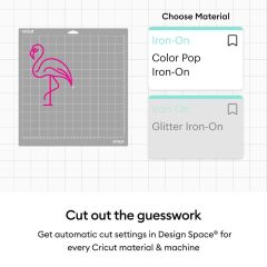 Cricut 2011783 Color Pop Iron On 30.5cmx48.3cm Siyah/Pembe