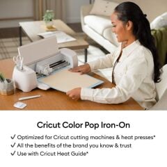 Cricut 2011783 Color Pop Iron On 30.5cmx48.3cm Siyah/Pembe