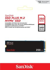 SanDisk SSD PLUS 250GB 2400MB-1500MB/s M.2 PCIe Gen 3.0 NVMe SSD SDSSDA3N-250G-G26