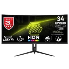 MSI MAG 342CQR E2 34'' UWQHD CURVE  VA 180HZ 1MS (MPRT) FREESYNC PREMIUM GAMING MONITOR