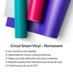 Cricut 2012450 Smart Vinil Kalici 33x91cm 1 Sayfa Bordo