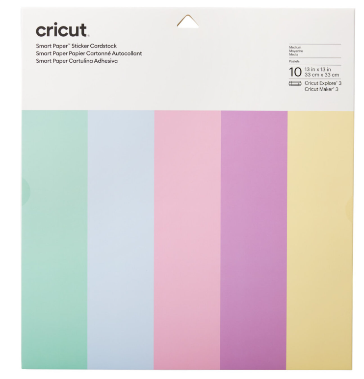 Cricut Smart Etiket Karton Kağıt 33X33cm 10 Sayfa Pastel Renkler 2008320