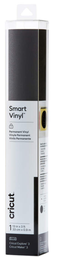 Cricut Smart Vinil Kalıcı 33X91cm 1 Sayfa Işıltılı Siyah 2008614