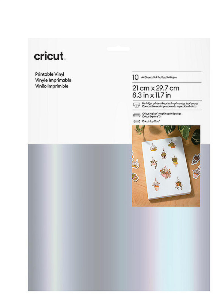 Cricut Yazdırılabilir Vinil 21X29.7cm 10 Sayfa Gümüş 2010365
