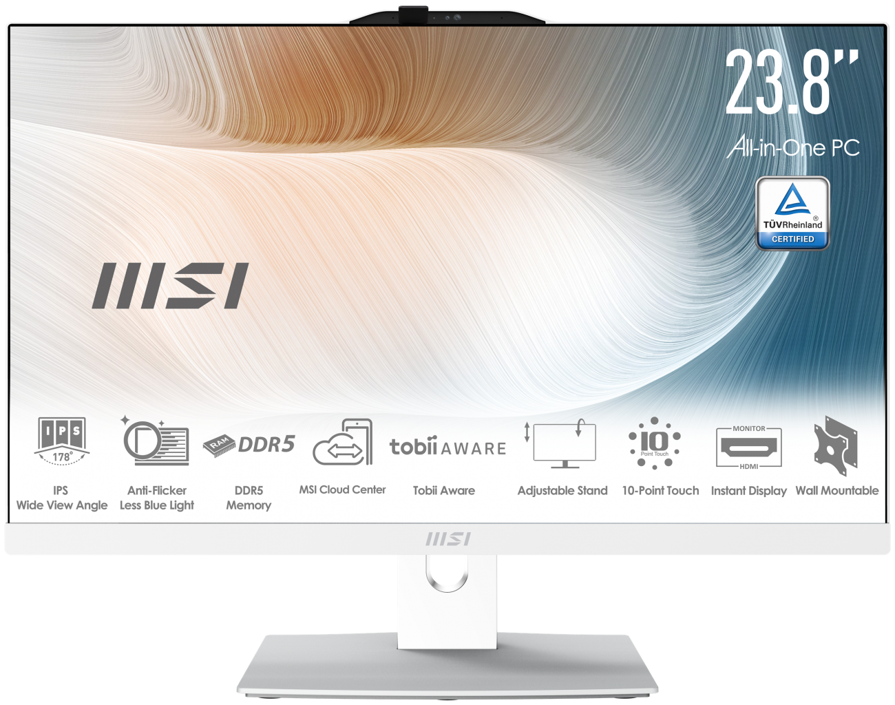 MSI MODERN AM242P 1M-1224EU CORE 5 120U 8GB DDR5 512GB SSD 23.8 FHD W11P BEYAZ AIO PC