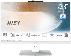 MSI MODERN AM242P 1M-1224EU CORE 5 120U 8GB DDR5 512GB SSD 23.8 FHD W11P BEYAZ AIO PC
