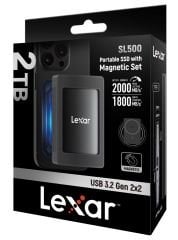 Lexar SL500 Manyetik 2TB 2000MB/sn Taşınabilir SSD LSL500M002T-RNBNG