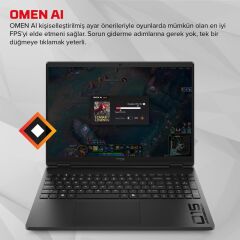 HP HyperX OMEN 15-GB0008NT D2QW4EA NVIDIA GeForce RTX™5050 8GB AMD Ryzen 5 240 24GB RAM 512GB SSD 15.3 inç 165Hz W11H
