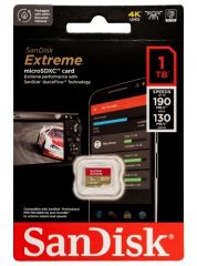 SanDisk Extreme 1TB SDSQXAV-1T00-GN6MN 190/130MB/s microSDXC UHS-I A2 V30 4K Kamera Drone Hafıza Kartı