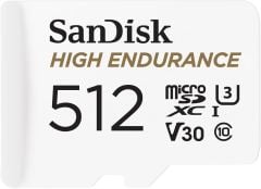 SanDisk High Endurance 512GB 100/40MB/s microSDXC C10 V30 Adaptörlü Hafıza Kartı SDSQQNR-512G-GN6IA