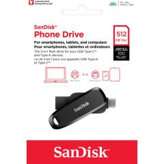 SanDisk Phone Drive 512GB SDDDC6-512G-G46 USB & Type-C Flash Bellek