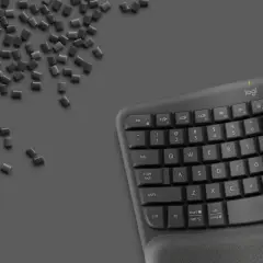 Logitech Wave Keys Kablosuz Bluetooth Dolgulu Ergonomik Türkçe Q Klavye Siyah 920-012311