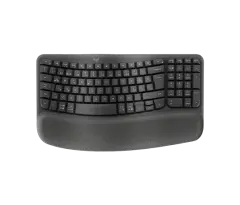 Logitech Wave Keys Kablosuz Bluetooth Dolgulu Ergonomik Türkçe Q Klavye Siyah 920-012311