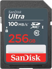 SanDisk Ultra 256GB 100MB/s SDHC/SDXC Class 10 UHS-I Hafıza Kartı SDSDUNR-256G-GN3IN