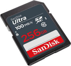 SanDisk Ultra 256GB 100MB/s SDHC/SDXC Class 10 UHS-I Hafıza Kartı SDSDUNR-256G-GN3IN