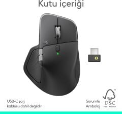 Logitech MX Master 4 Kablosuz Performans Mouse - Siyah 910-007562