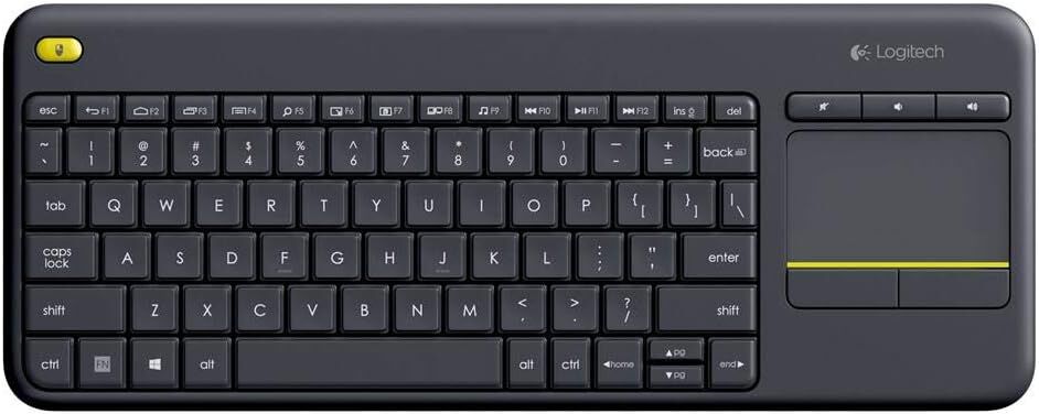 Logitech K400 Plus Dokunmatik Kablosuz Siyah Smart Tv Klavye 920-007149