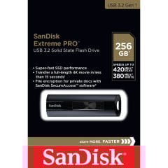 SanDisk Extreme PRO 256GB USB 3.2 Solid State Flash Bellek SDCZ880-256G-G46