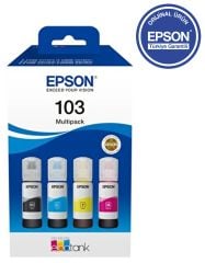 Epson EcoTank 103 65ml Orijinal 4 Renk (Black,Cyan,Magenta,Yellow) Mürekkep Kartuş