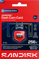 SANDISK Dash Cam 256GB 100/40MB/s microSDXC V30 Araç Kamerası Hafıza Kartı SDSQQNR-256G-GU6SN