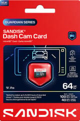 SANDISK Dash Cam 64GB 100/40MB/s microSDXC V30 Araç Kamerası Hafıza Kartı SDSQQNR-064G-GU6SN