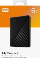WD My Passport 5TB 2.5 inc USB 3.2 Siyah Taşınabilir Disk WDBPKJ0050BBK-WESN