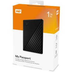 WD My Passport 1TB 2.5 inc USB 3.2 Siyah Taşınabilir Disk WDBYVG0010BBK-WESN