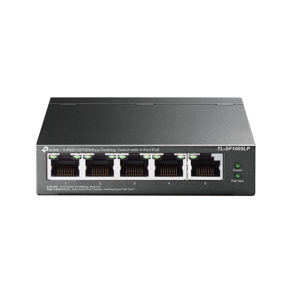 TP-Link TL-SF1005LP 5 Port 10/100Mbps Masaüstü Switch 4-Port Poe
