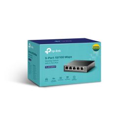 TP-Link TL-SF1005LP 5 Port 10/100Mbps Masaüstü Switch 4-Port Poe