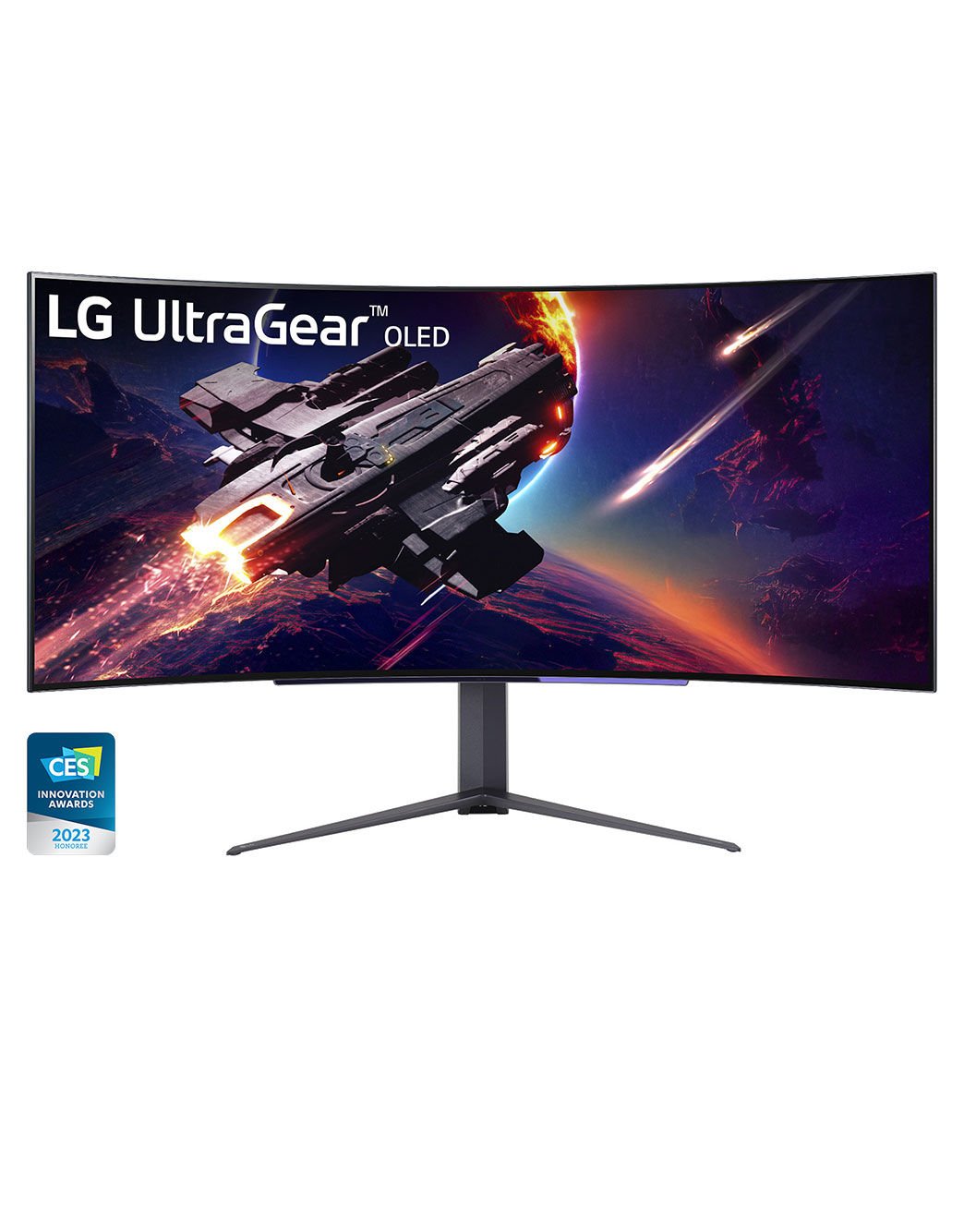 OUTLET LG 45GR95QE-B 45 inc 240Hz 0,03ms G-SYNC WQHD OLED Curved Gaming Monitör (Ölü Piksel)