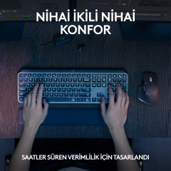 Logitech MX Keys Combo Bilek Destekli Türkçe Klavye ve Mouse Seti 920-011615