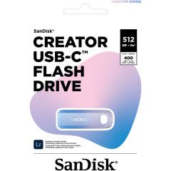 SanDisk Creator 512GB SDCZ75C-512G-G46 USB 3.2 Gen 1 Type-C Flash Bellek