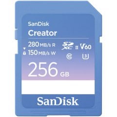 SanDisk Creator 256GB SDSDXEP-256G-GNCIS 280MB/s UHS-II SDXC 6K-4K UHD V60 Hafıza Kartı