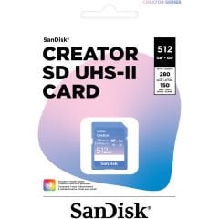 SanDisk Creator 512GB SDSDXEP-512G-GNCIS 280MB/s UHS-II SDXC 6K-4K UHD V60 Hafıza Kartı