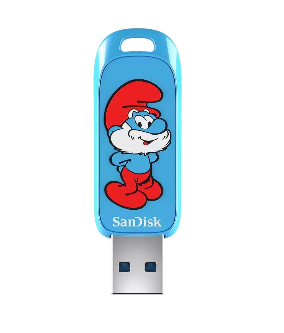 SanDisk Smurfs 128GB USB 3.2 Nesil 1 Flash Bellek SDCZIS-128G-G46