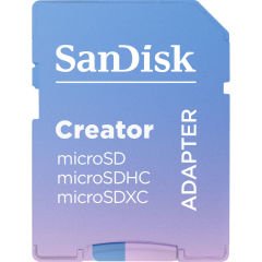 SanDisk Creator 128GB 190/90MB/s microSDXC UHS-I A2 V30 Adaptörlü Hafıza Kartı SDSQXAA-128G-IN6MS