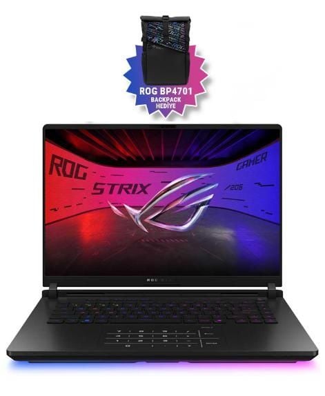 Asus ROG Strix SCAR 16 G635LW-RW140G 16GB GeForce RTX5080 Intel Ultra 9 275HX 32GB RAM 2TB Performance SSD 16 inç WQXGA 240Hz