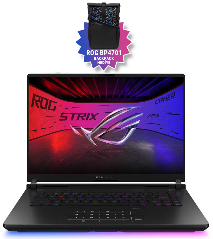 Asus ROG Strix SCAR 16 G635LX-RW143 NVIDIA GeForce RTX™ RTX5090 24 GB 175w Intel Ultra 9 275HX 32GB RAM 1TB Performance SSD 16 inç WQXGA 240Hz