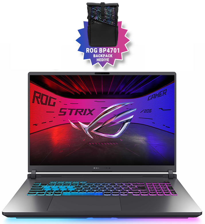 Asus ROG Strix G18 G815LW-S9126 NVIDIA GeForce RTX™5080 16GB 175w Intel Ultra 9 275HX 32GB RAM 1TB SSD 18 inç WQXGA 240Hz