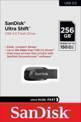 SanDisk Ultra Shift 256GB USB 3.0 Flash Bellek SDCZ410-256G-G46