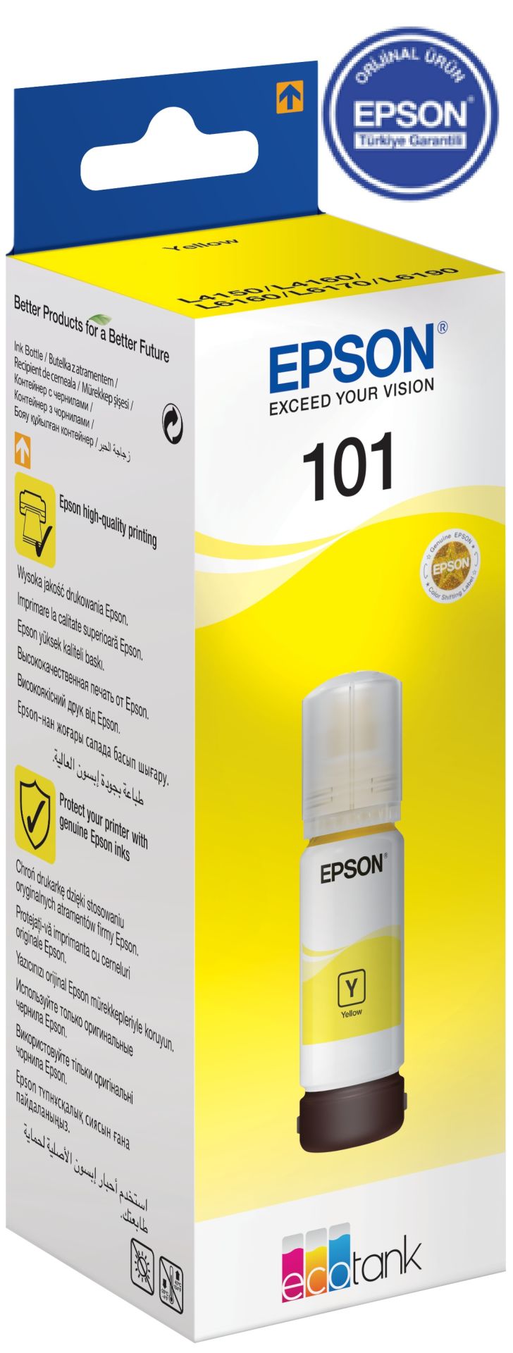 Epson EcoTank 101 70ml Orijinal Yellow (Sarı) Mürekkep Kartuş C13T00S44A