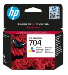 HP 704 Siyah CN692AE + HP 704 Renkli CN693AE Orijinal Kartuş Seti