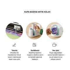 Cricut Maker 4 Kesme Makinesi ve Kupa Presi ile Kupalarını Kendin Tasarla Paketi (Makine + Kupa Presi + Transfer Kağıdı + Isıya Dayanıklı Bant + Alet Seti + Kazıyıcı)