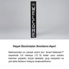 Cricut Smart Kalıcı Vinil Folyo Canlı Renkler 4'lü Set (Şampanya, Parti Pembesi, Sarı, Altın)