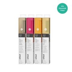 Cricut Smart Kalıcı Vinil Folyo Canlı Renkler 4'lü Set (Şampanya, Parti Pembesi, Sarı, Altın)