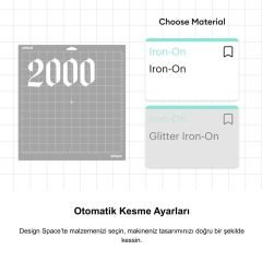 Cricut Everyday Iron-On Folyo 30x60cm Klasik Renkler 5'li Set (Siyah, Beyaz, Gümüş, Altın, Pembe)